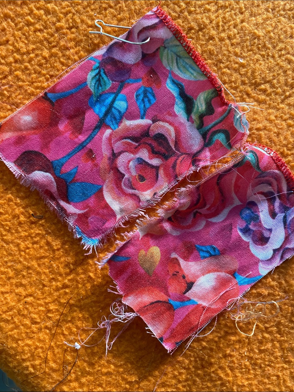 Floral Pink Patch Accessory Fabric Swatch - Women Accessories
